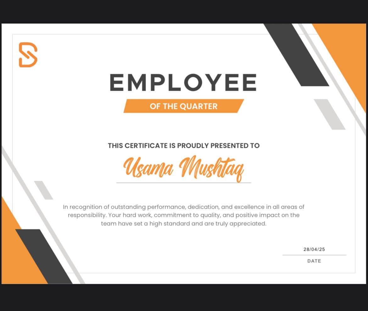 Employee of the Quarter